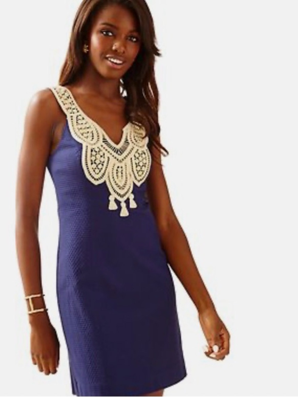 Lily Pulitzer Navy Dress  - Largo Embellished Shift Dress (NEW)